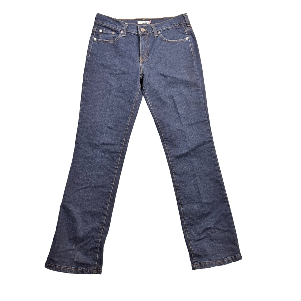 Levis 505 Straight Leg Jeans Dark Wash Indigo Denim Womens 6 S 0996